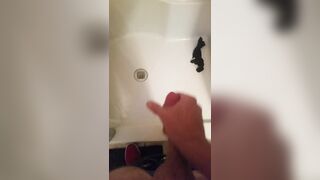 Playing in the bathroom