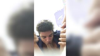 Latino teen selfsuck