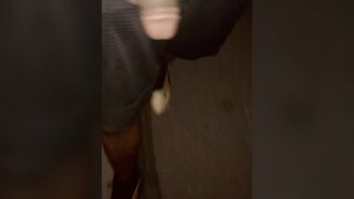 Nightly walks with a big swinging cock