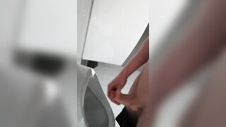 Cumming at the university bathrooms (full video in the comments)