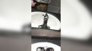 Fun in the bathroom mirror