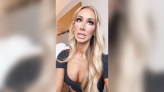 Carmella's big fake lips and tits