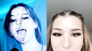 Brooke Reacts to my cum tribute