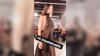 Bella Hadid on Coperni runway