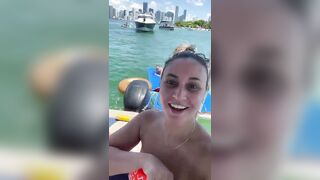 Showing of[f] on a boat in Miami.