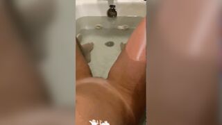 [F] the warm water lapping over my smooth pussy had me so horny!