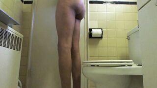 Bathroom in thong
