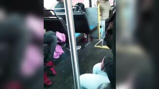 Mother of the year throws her offspring to a random stranger on the bus because she has to go fight someone