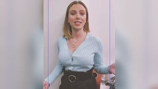 ScarJo’s big tits in a sweater