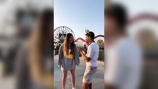 Taya and friends at Pixar Pier.