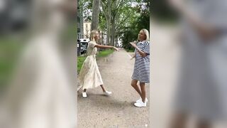 sisters dancing